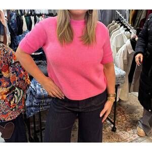 NEW YOLLY felice short sleeve sweater in pink